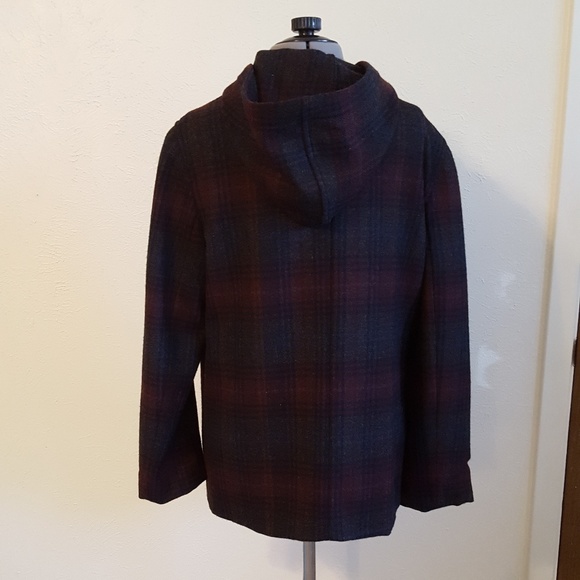 Harold's Plaid Wool Jacket with Hood - Picture 3 of 5